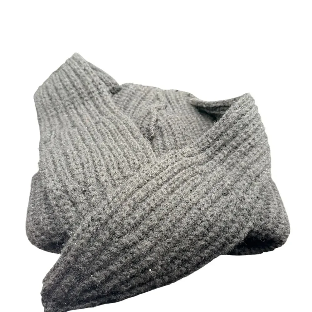 Charles Jeffrey Loverboy Chunky Ears Beanie Black Knit Logo Hat